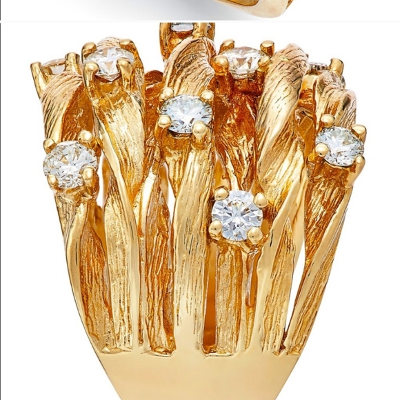 D’Oro by Effy Diamond Woven Ring (1 carat) in 14k Solid Gold - Picture 1 of 7